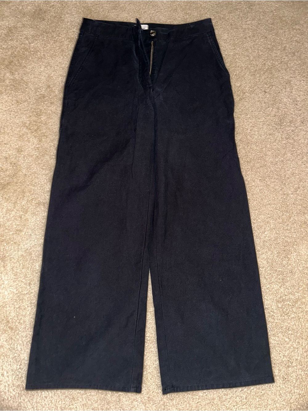 Wilfred Black Wide-Leg Chinos